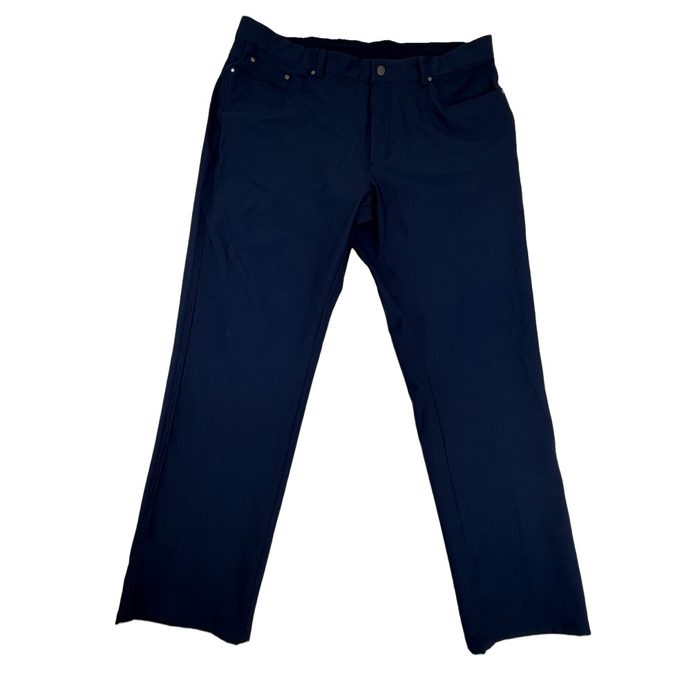 Greg Norman Performance Golf Pants Men's Sz 38x30 Navy Blue Flex Waistband